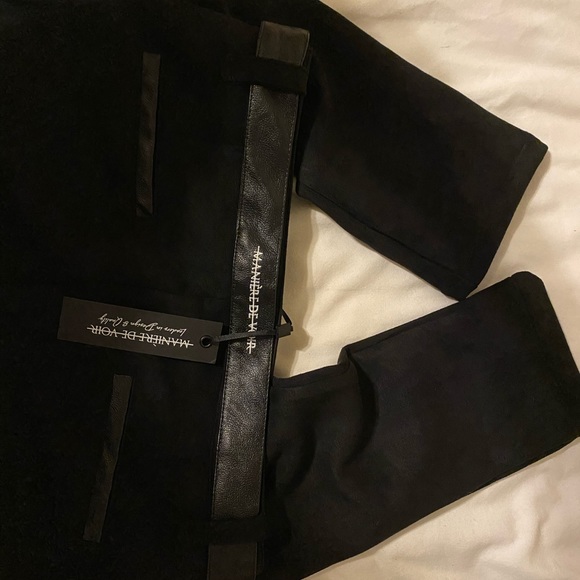 Maniere de voir rubbed faux suede biker leggings - Picture 4 of 8